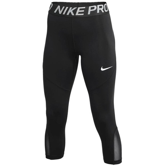 Nike Pro Women's Capri Leggings Dri-Fit Compression Pants CJ5935, Black, XL - Picture 1 of 2